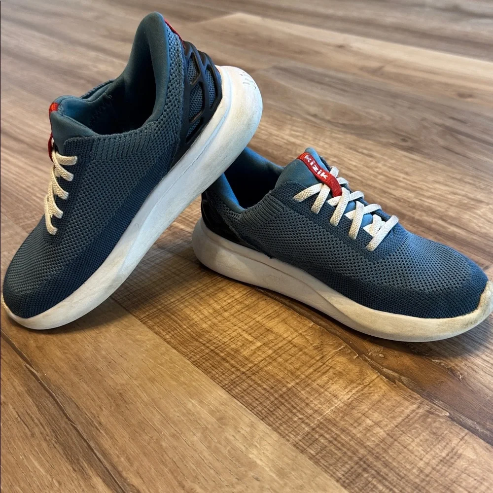 Kids Blue Mesh Sneakers with White Sole